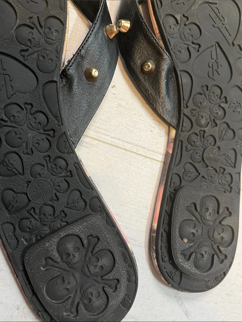 Rare Iron Fist Cheetah Face Studded Sandals Size 8